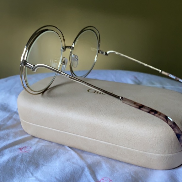 Chloe Beautiful Round Gold ClearLenses NewNotUsed main image 7